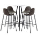 Set de bar, 5 piese, gri închis, material textil - WALTI WALTI