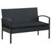 Set mobilier de grădină cu perne, 4 piese, negru, poliratan - WALTI WALTI