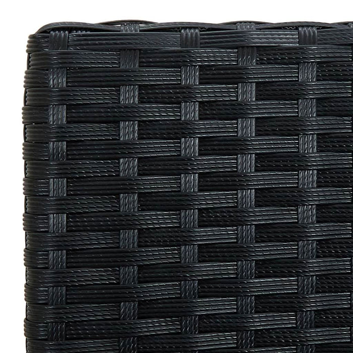 Set mobilier de grădină cu perne, 4 piese, negru, poliratan - WALTI WALTI