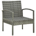 Set mobilier bistro cu perne, 3 piese, gri, poliratan - WALTI WALTI