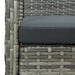 Set mobilier bistro cu perne, 3 piese, gri, poliratan - WALTI WALTI