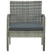 Scaun de grădină cu pernă, gri, poliratan - WALTI WALTI
