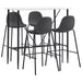 Set mobilier de bar, 5 piese, gri închis, material textil - WALTI WALTI