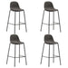 Set mobilier de bar, 5 piese, gri închis, material textil - WALTI WALTI