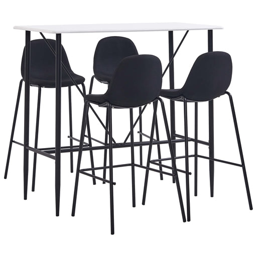 Set mobilier de bar, 5 piese, negru, material textil - WALTI WALTI