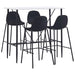 Set mobilier de bar, 5 piese, negru, material textil - WALTI WALTI