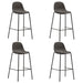 Set mobilier de bar, 5 piese, gri închis, material textil - WALTI WALTI