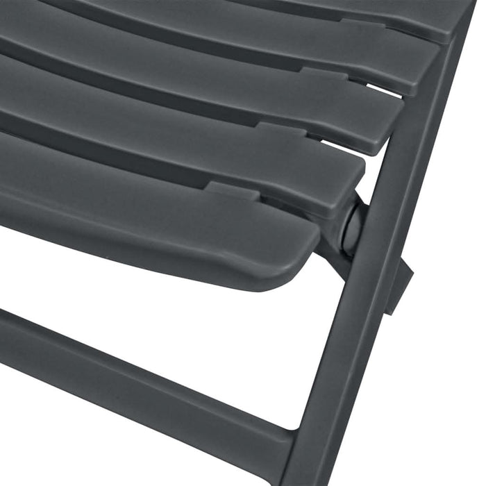Set mobilier de bistro pliabil, 3 piese, antracit, plastic - WALTI WALTI