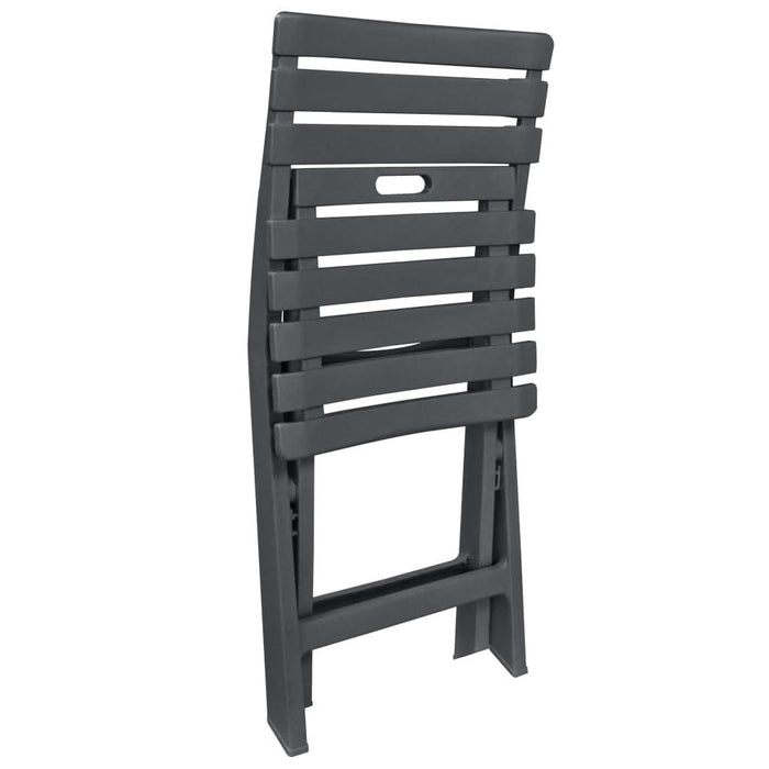 Set mobilier de bistro pliabil, 3 piese, antracit, plastic - WALTI WALTI