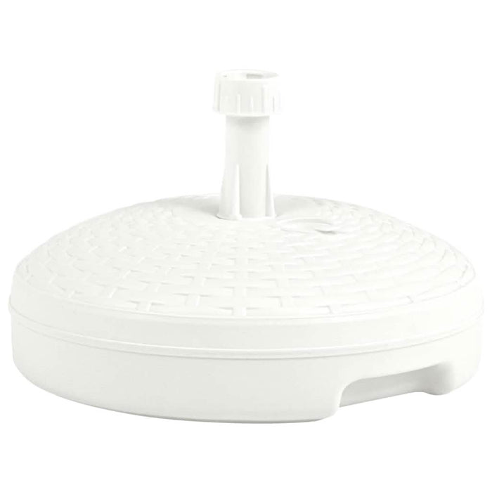Suport umbrelă, umplut cu apă/nisip, alb, 20 L, plastic ratan - WALTI WALTI
