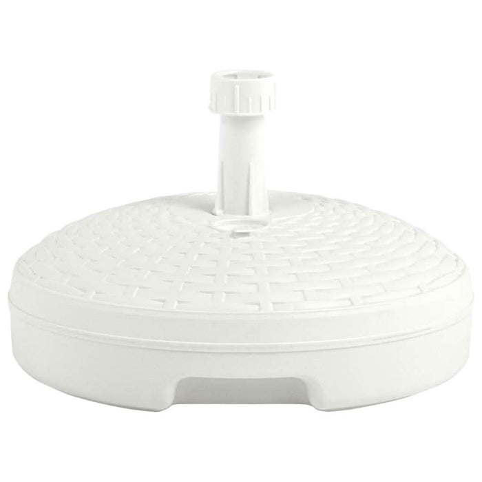 Suport umbrelă, umplut cu apă/nisip, alb, 20 L, plastic ratan - WALTI WALTI