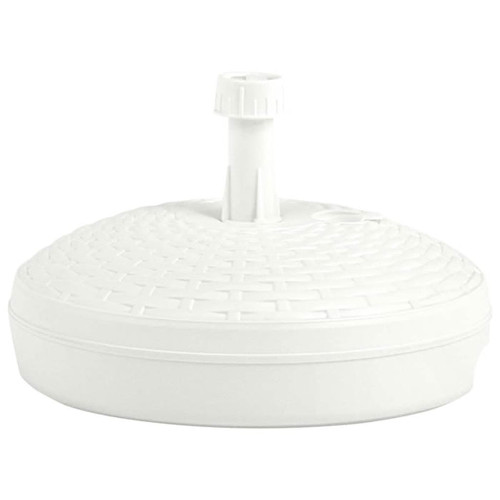 Suport umbrelă, umplut cu apă/nisip, alb, 20 L, plastic ratan - WALTI WALTI