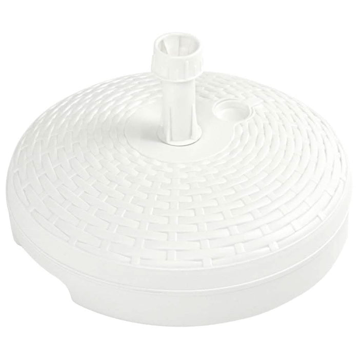 Suport umbrelă, umplut cu apă/nisip, alb, 20 L, plastic ratan - WALTI WALTI