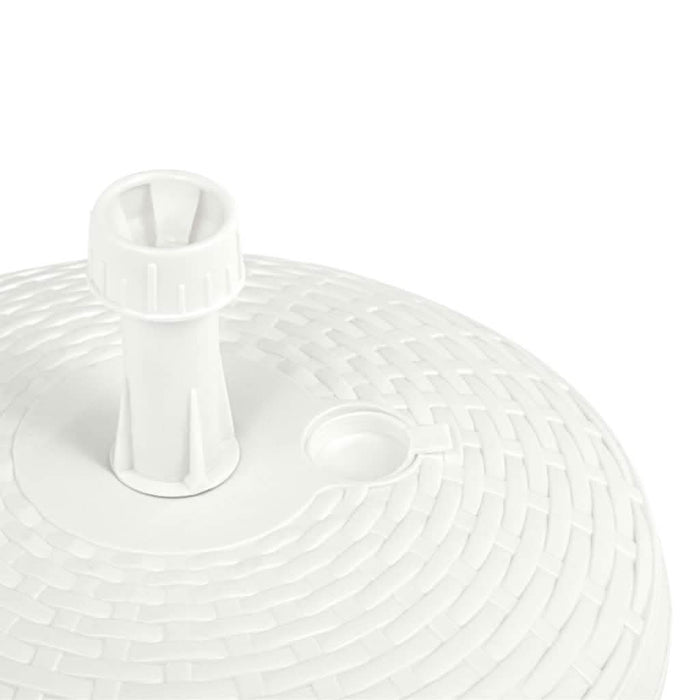 Suport umbrelă, umplut cu apă/nisip, alb, 20 L, plastic ratan - WALTI WALTI