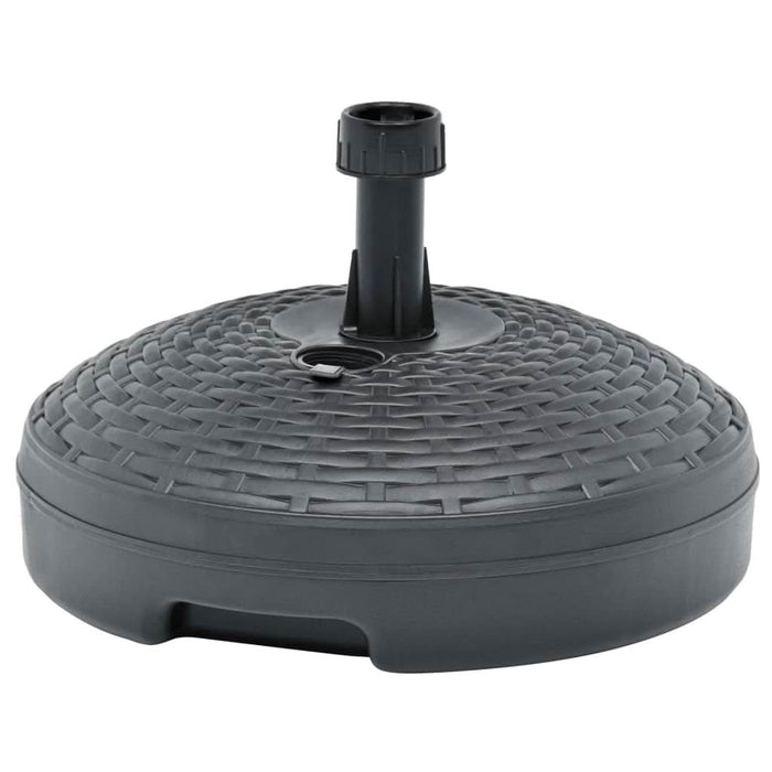 Suport umbrelă umplut nisip/apă antracit 20 L plastic ratan - WALTI WALTI