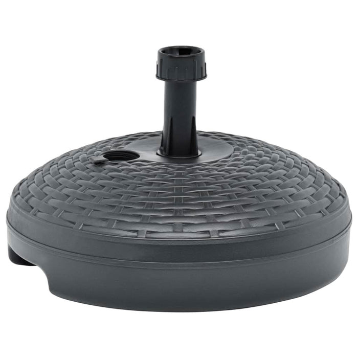 Suport umbrelă umplut nisip/apă antracit 20 L plastic ratan - WALTI WALTI