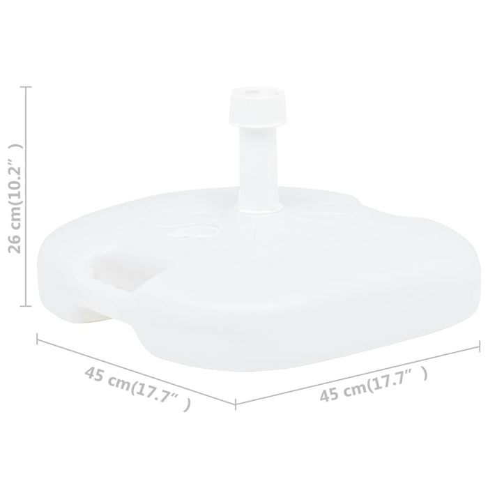 Suport umbrelă, alb, 16 L, plastic, umplere cu nisip/apă - WALTI WALTI