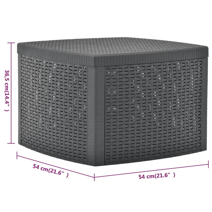Măsuță laterală, antracit, 54 x 54 x 36,5 cm, plastic - WALTI WALTI