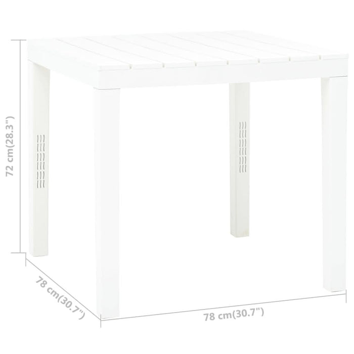 Masă de grădină, alb, 78 x 78 x 72 cm, plastic - WALTI WALTI
