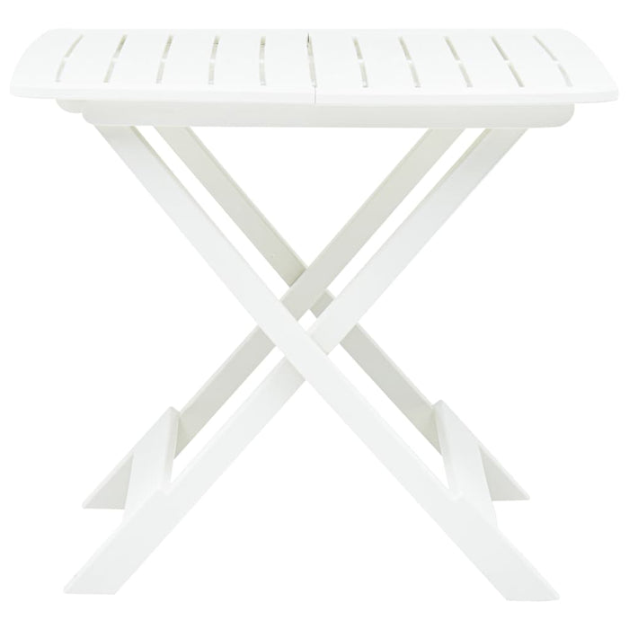 Masă de grădină pliabilă, alb, 79 x 72 x 70 cm, plastic - WALTI WALTI