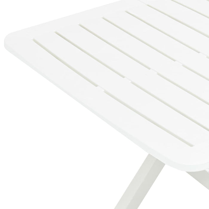 Masă de grădină pliabilă, alb, 79 x 72 x 70 cm, plastic - WALTI WALTI