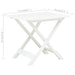 Masă de grădină pliabilă, alb, 79 x 72 x 70 cm, plastic - WALTI WALTI