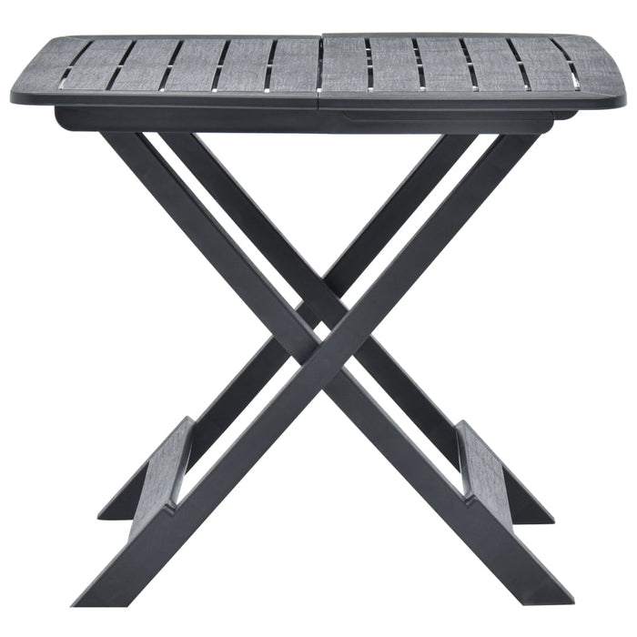 Masă de grădină pliabilă, antracit, 79 x 72 x 70 cm, plastic - WALTI WALTI