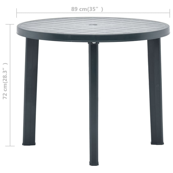 Masă de grădină, verde, 89 cm, plastic - WALTI WALTI