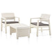 Set mobilier de grădină, 3 piese, alb, plastic - WALTI WALTI