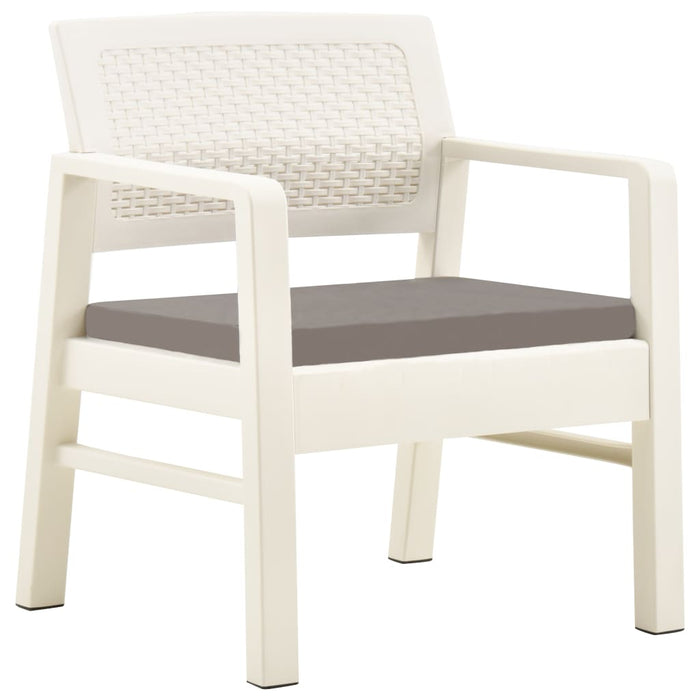 Set mobilier de grădină, 3 piese, alb, plastic - WALTI WALTI