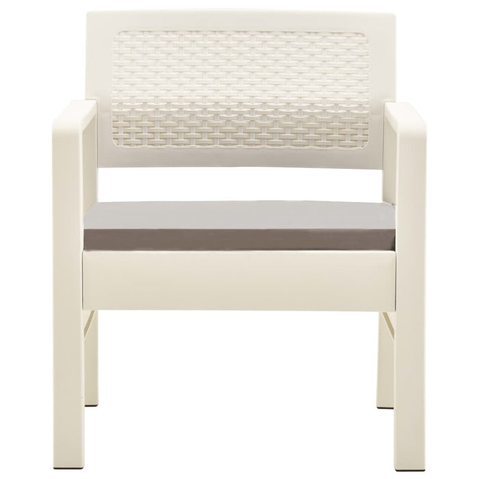 Set mobilier de grădină, 3 piese, alb, plastic - WALTI WALTI
