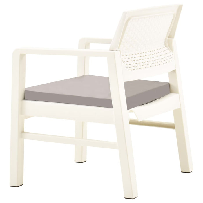 Set mobilier de grădină, 3 piese, alb, plastic - WALTI WALTI
