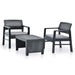 Set mobilier de grădină, 3 piese, antracit, plastic - WALTI WALTI
