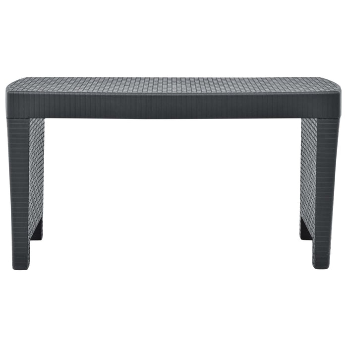Set mobilier de grădină, 3 piese, antracit, plastic - WALTI WALTI