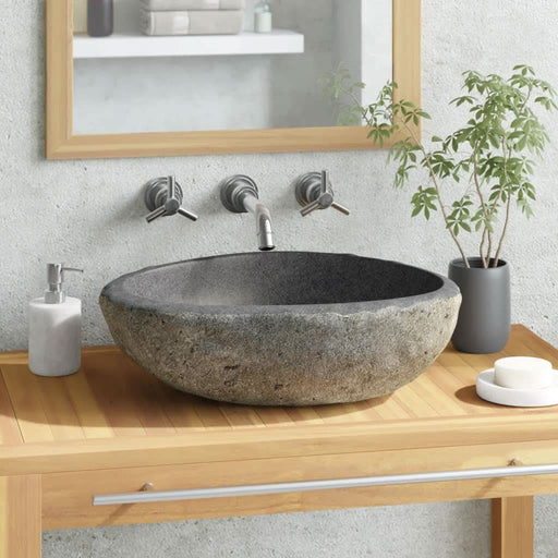Chiuvetă din piatră de râu, 29-38 cm, oval - WALTI WALTI