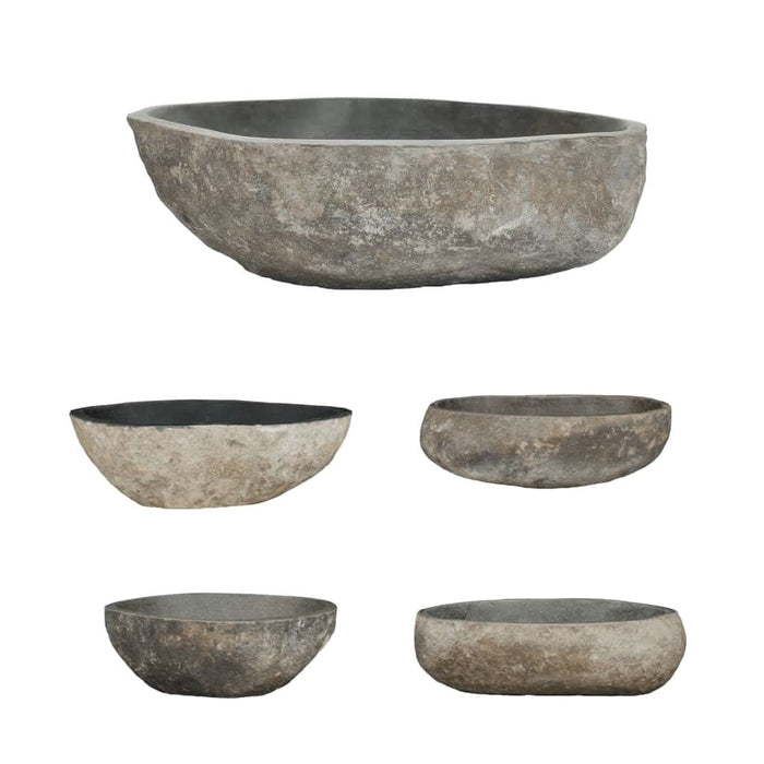 Chiuvetă din piatră de râu, 45-53 cm, oval - WALTI WALTI
