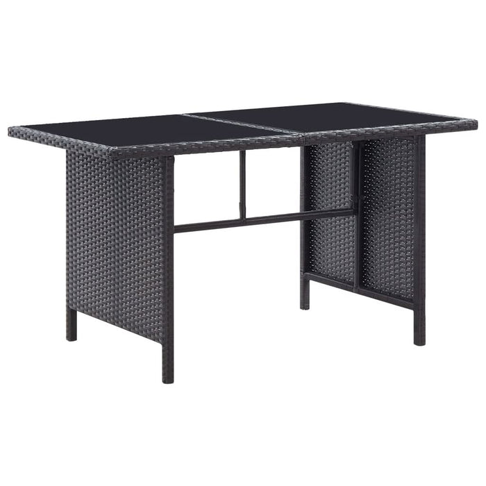 Set mobilier de grădină cu perne, 6 piese, negru, poliratan WALTI