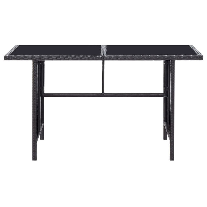 Set mobilier de grădină cu perne, 6 piese, negru, poliratan WALTI