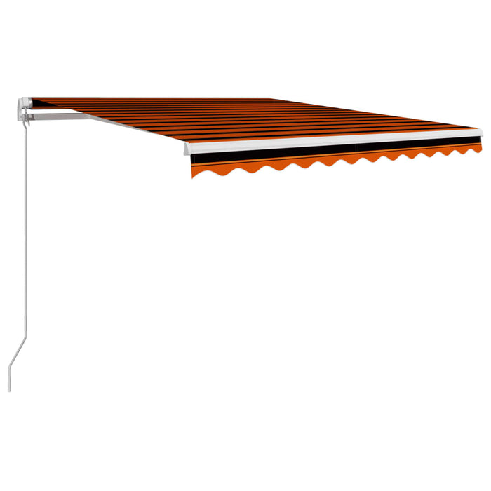 Copertină retractabilă manual, portocaliu și maro, 300x250 cm - WALTI WALTI