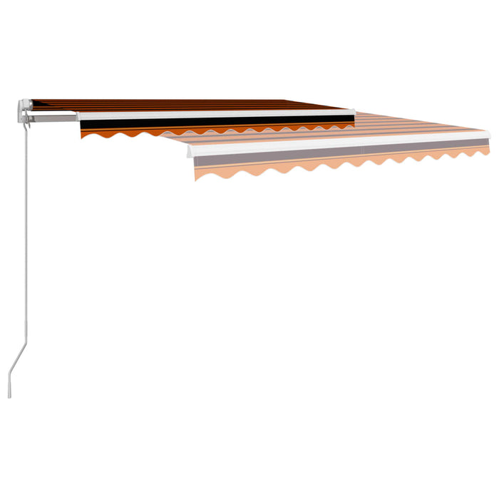 Copertină retractabilă manual, portocaliu și maro, 300x250 cm - WALTI WALTI