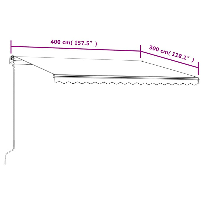 Copertină retractabilă automat, portocaliu & maro, 400 x 300 cm - WALTI WALTI