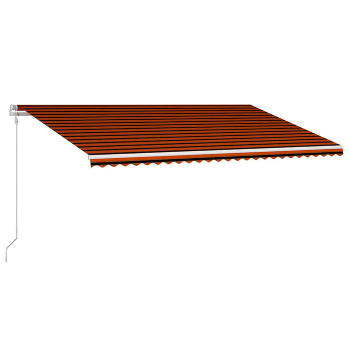 Copertină retractabilă automat, portocaliu & maro, 600x300 cm WALTI