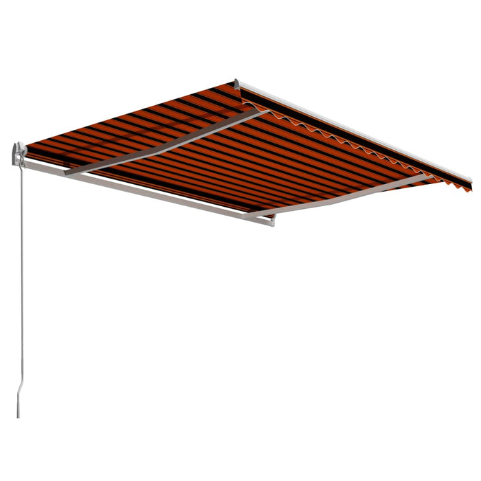 Copertină retractabilă manual, portocaliu & maro, 400 x 300 cm - WALTI WALTI