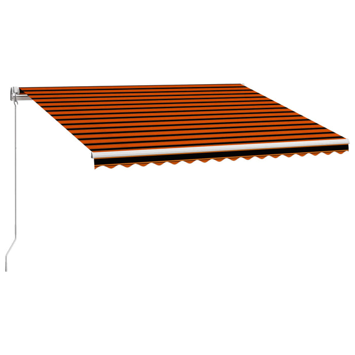Copertină retractabilă manual, portocaliu & maro, 400 x 300 cm - WALTI WALTI