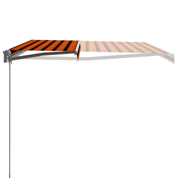 Copertină retractabilă manual, portocaliu & maro, 400 x 300 cm - WALTI WALTI