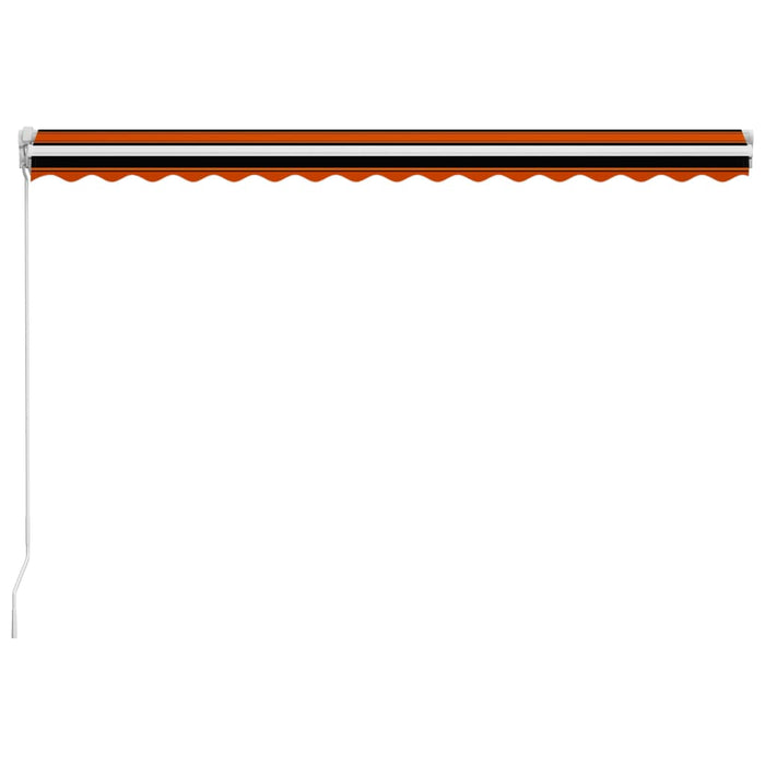 Copertină retractabilă manual, portocaliu & maro, 450 x 300 cm - WALTI WALTI