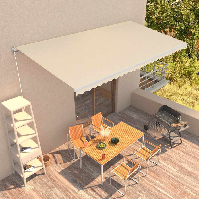 Copertină retractabilă manual, crem, 600 x 300 cm WALTI