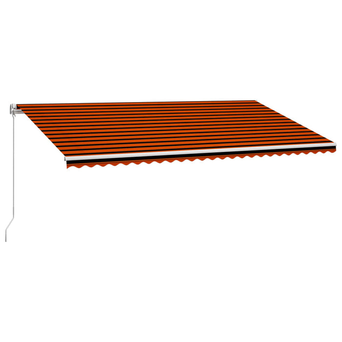 Copertină retractabilă manual, portocaliu și maro, 600 x 300 cm - WALTI WALTI