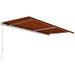 Copertină retractabilă manual, portocaliu și maro, 600 x 300 cm - WALTI WALTI