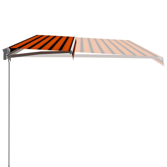 Copertină retractabilă manual, portocaliu și maro, 600 x 300 cm - WALTI WALTI